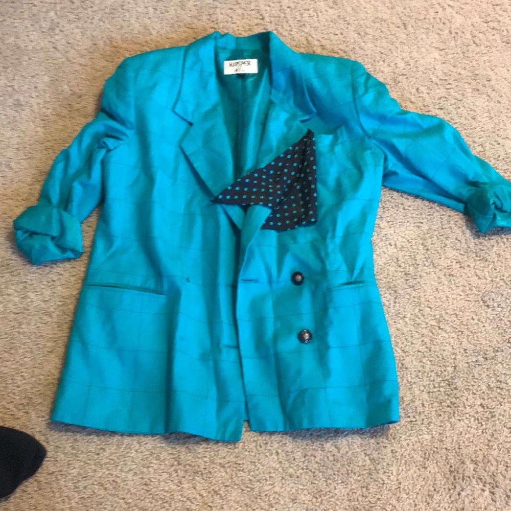 Teal vintage dress jacket.